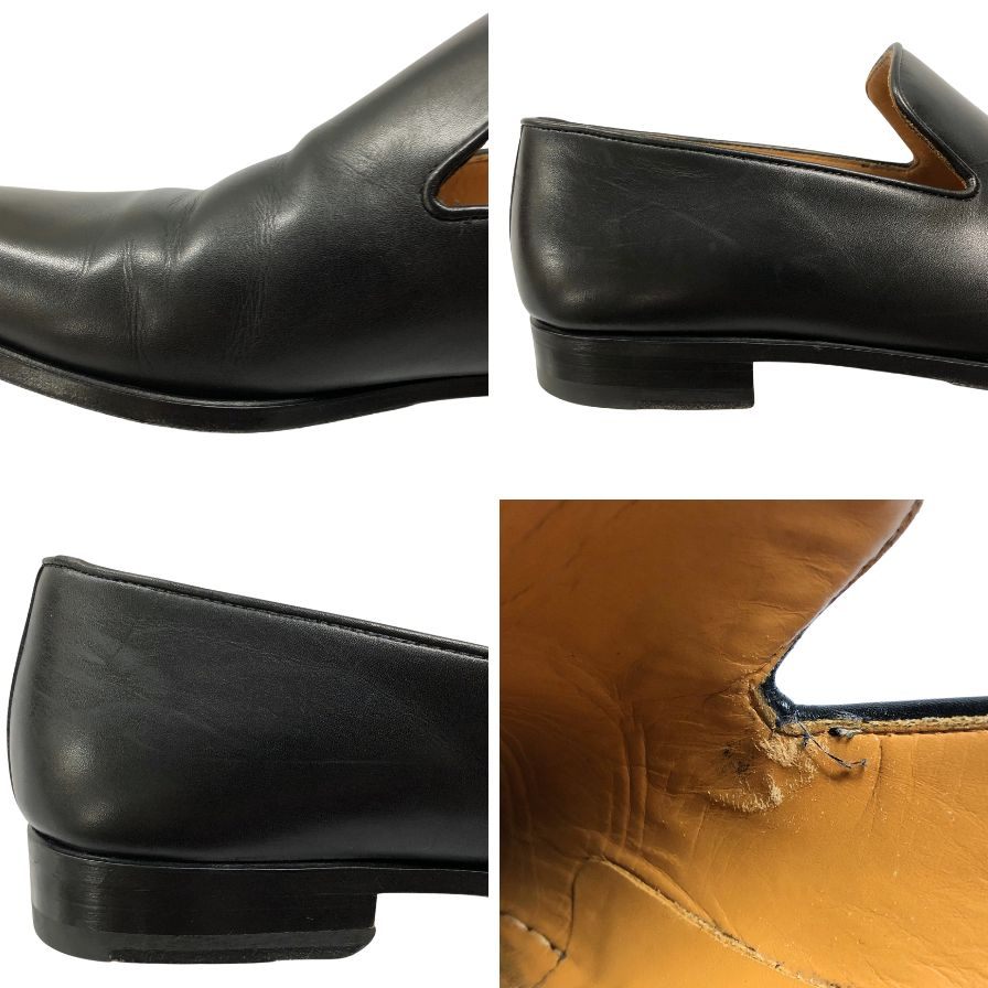マグナーニ レザーシューズ スリッポン 13173 レザー ブラック メンズ サイズ40 MAGNANNI 約25.0cm【AFC34】