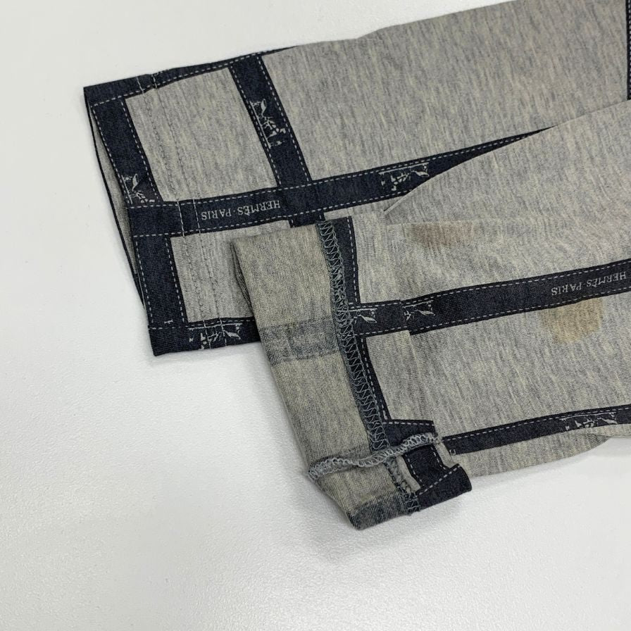 中古◆エルメス マルジェラ期 長袖Tシャツ ボルデュック グレー レディース サイズXL HERMES 【AFB6】