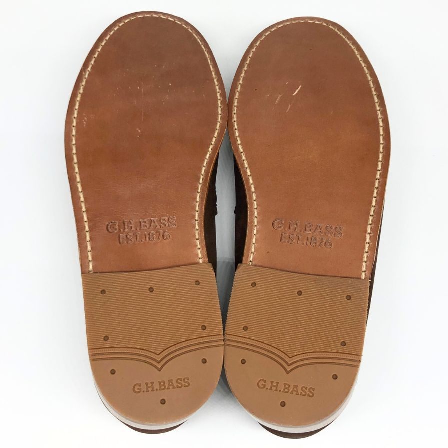 ジーエイチバス ローファー ウィージャンズ ヘリテージ スエード サイズ7.5 メンズ ブラウン G.H.Bass&Co. WEEJUNS ローファー 約26.0cm【LA】【中古】