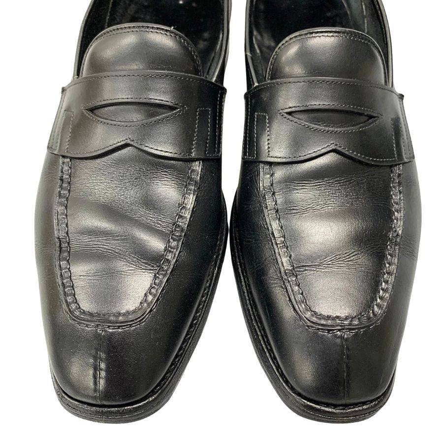 ジョンロブ レザーシューズ ローファー アシュレイ 4596ラスト ブラック メンズ サイズUK7E JOHNLOBB ASHLEY ローファー 約25.5cm【LA】【中古】