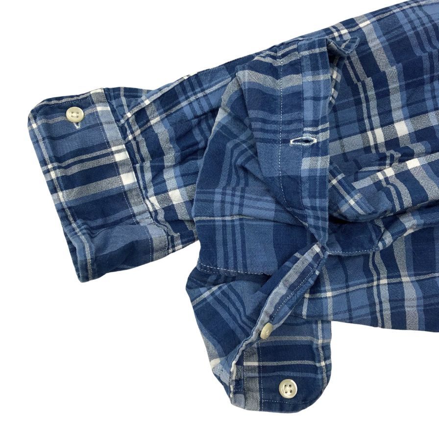 ラルフローレン チェックシャツ チェック柄 ブルー系 メンズ サイズXL Ralph Lauren【LA】