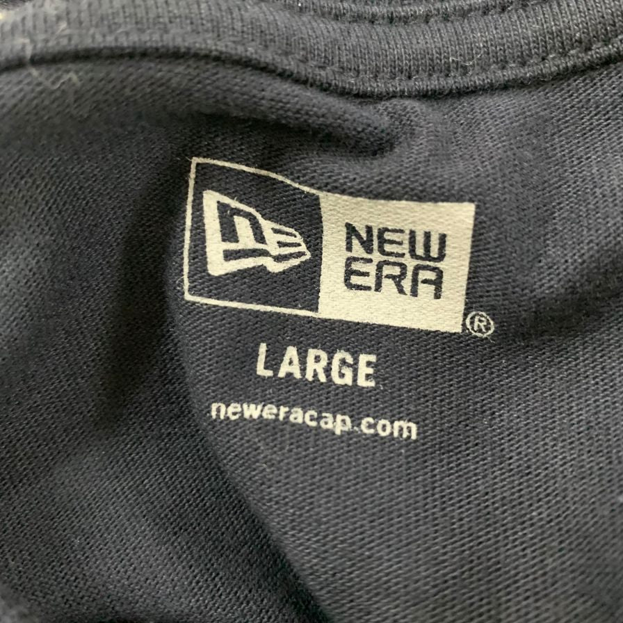 極美品◆ニューエラ Tシャツ ニューヨークヤンキース コットン ネイビー サイズL メンズ NEW ERA 【AFB34】