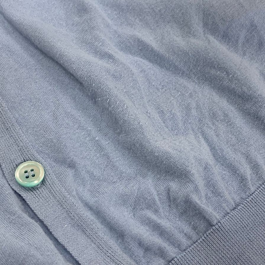 美品◆ジョンスメドレー コットンカーディガン 水色 メンズ サイズL JOHNSMEDLEY 【AFB6】