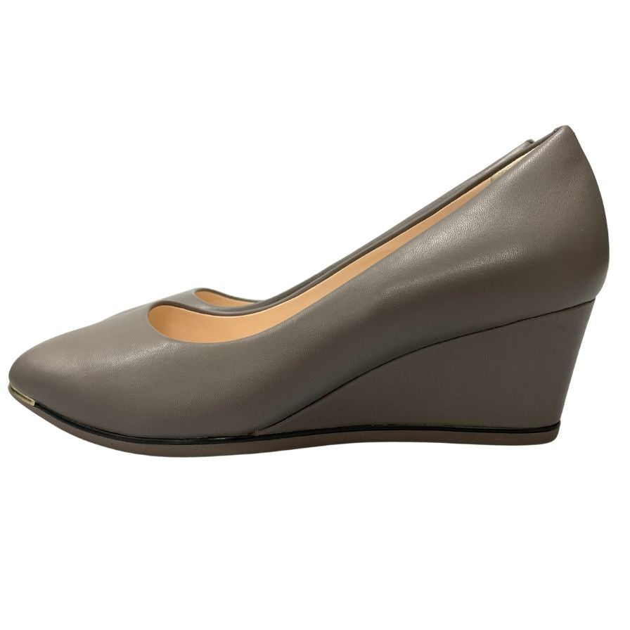 コールハーン パンプス グランド アンビション ウェッジ 55MM W15849 レザー グレー レディース サイズ6.5B COLE HAAN GRND AMBTN WEG 55MM 約23.5cm【AFD13】