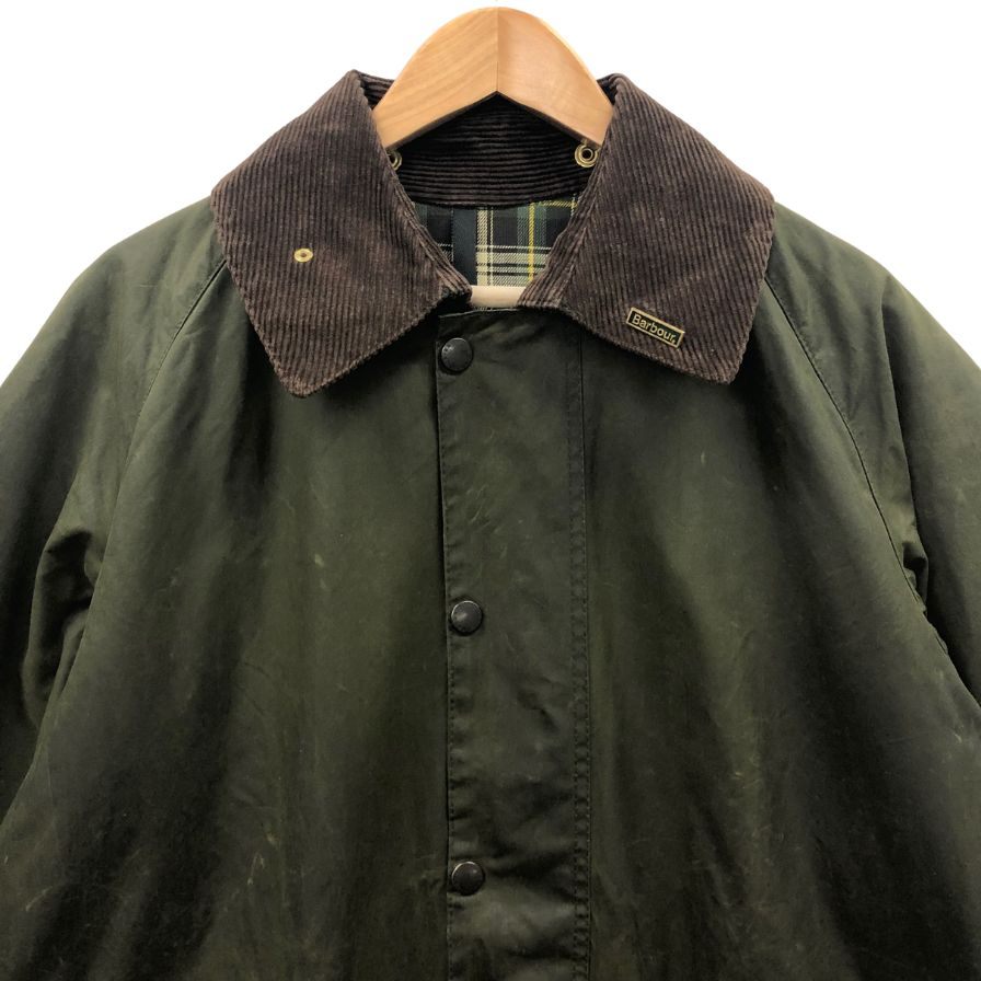 美品◆バブアー コート オイルド バーレー 3ワラント セージ サイズ 107cm/42in メンズ Barbour BURGHLEY 【AFA10】