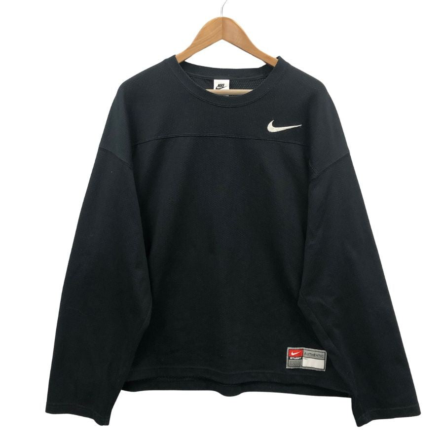 美品◆ステューシー×ナイキ カットソー ドライフィット メッシュジャージ ブラック メンズ サイズXL FJ9164ー010 STUSSY×NIKE 【AFB30】