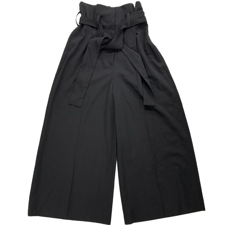 美品◆ステラマッカートニー ベルテットパンツ ハイウエスト ウール ブラック レディース サイズ40 STELLA McCARTNEY 【AFB1】
