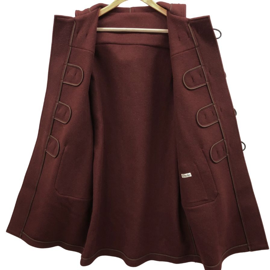 極美品◆カモシタ ユナイテッドアローズ ダッフルコート ウール ナイロン メンズ サイズ44 バーガンディ Camoshita UNITED ARROWS 【AFA18】