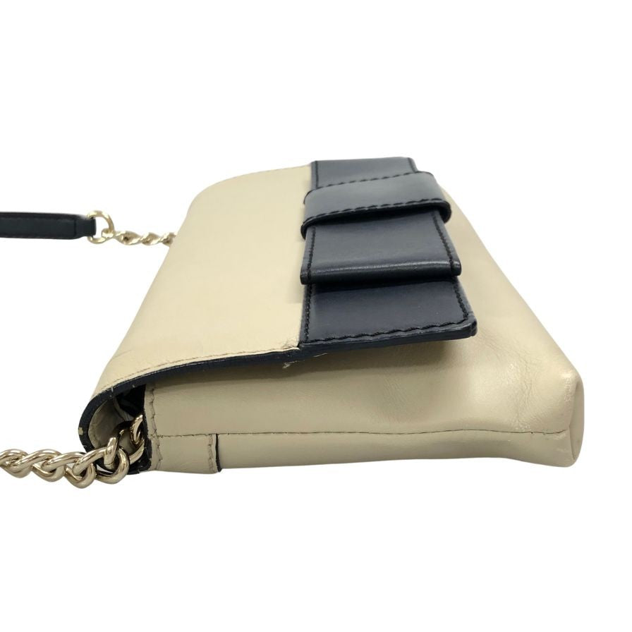 ケイトスペード ショルダーバッグ レザー アイボリー シルバー金具 レディース kate spade【AFE9】
