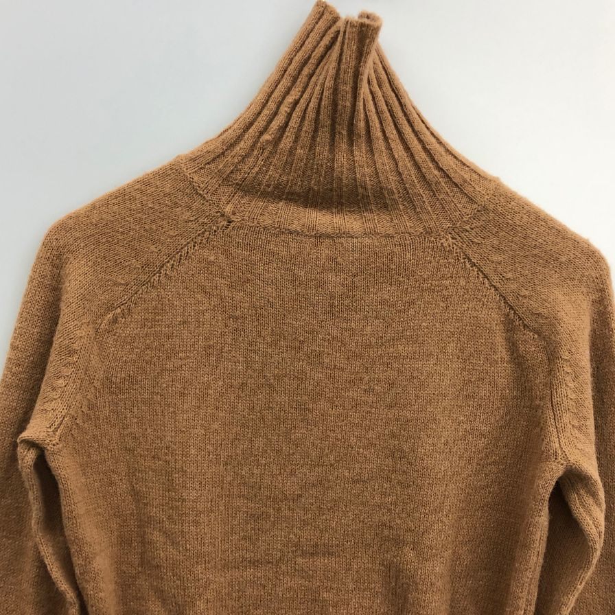 美品◆ドルチェ&ガッバーナ ニット タートルネック DG刺繍 アクリル レディース ブラウン サイズM DOLCE&GABBANA 【AFB11】
