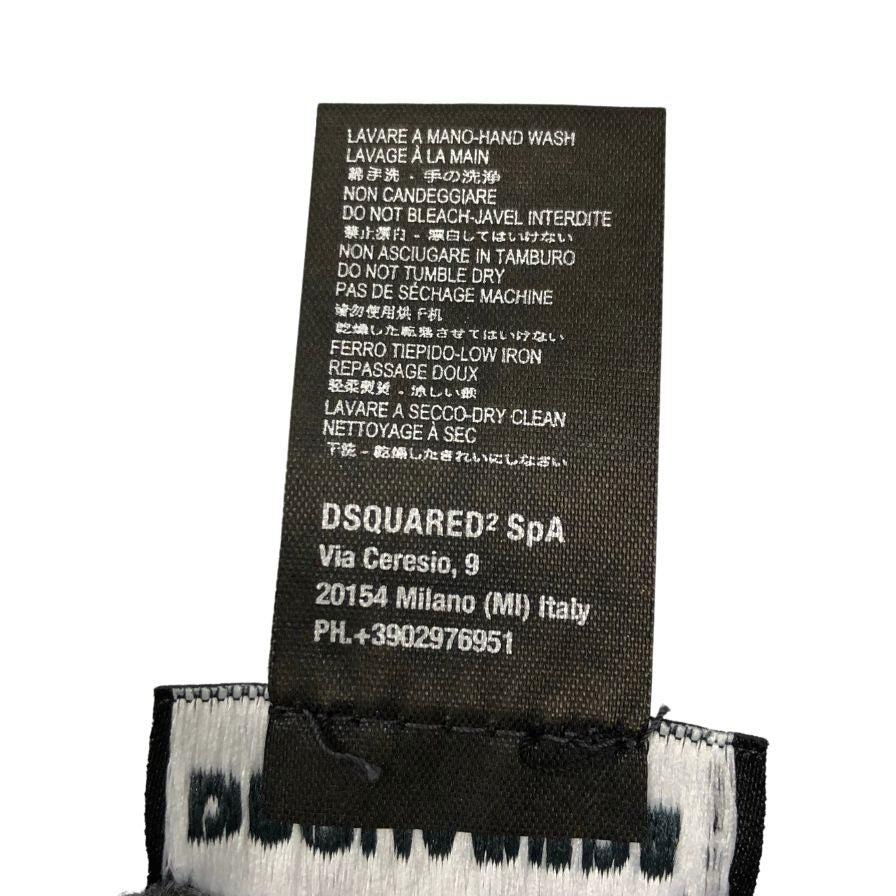 ディースクエアード 手袋 ニット ロゴプレート ウール レディース グレー DSQUARED2