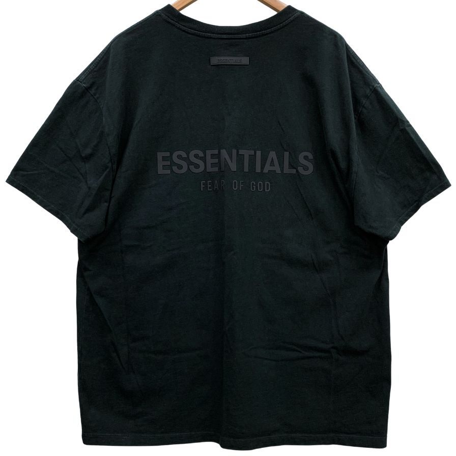 美品◆フィアオブゴッド エッセンシャルズ バックロゴ Tシャツ メンズ サイズM ブラック Fear of God ESSENTIALS 【AFB9】