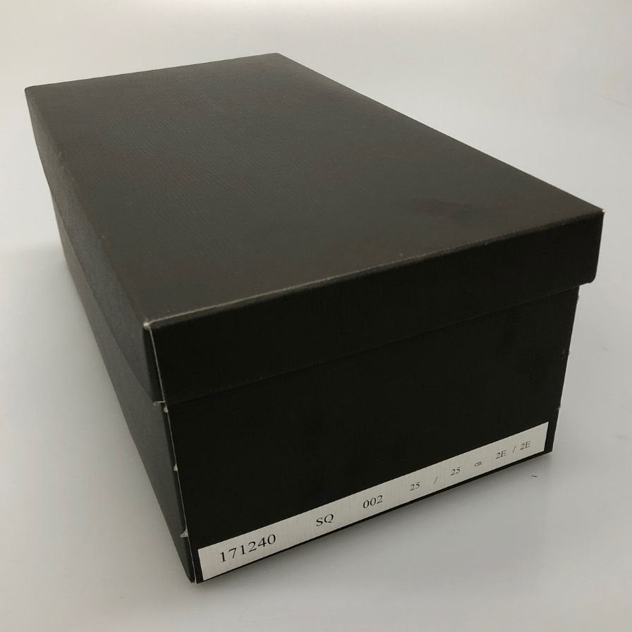 宮城興業 SQ-002 3アイレット Vフロント パターンオーダー アノネイレザー ブラック サイズ25.0cm メンズ miyagikogyo 約25.0cm【AFD12】