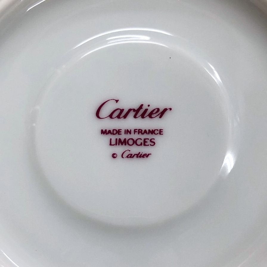 カルティエ パンテール リモージュ ミニプレートセット パンサー ブルー Cartier【AFI18】【中古】