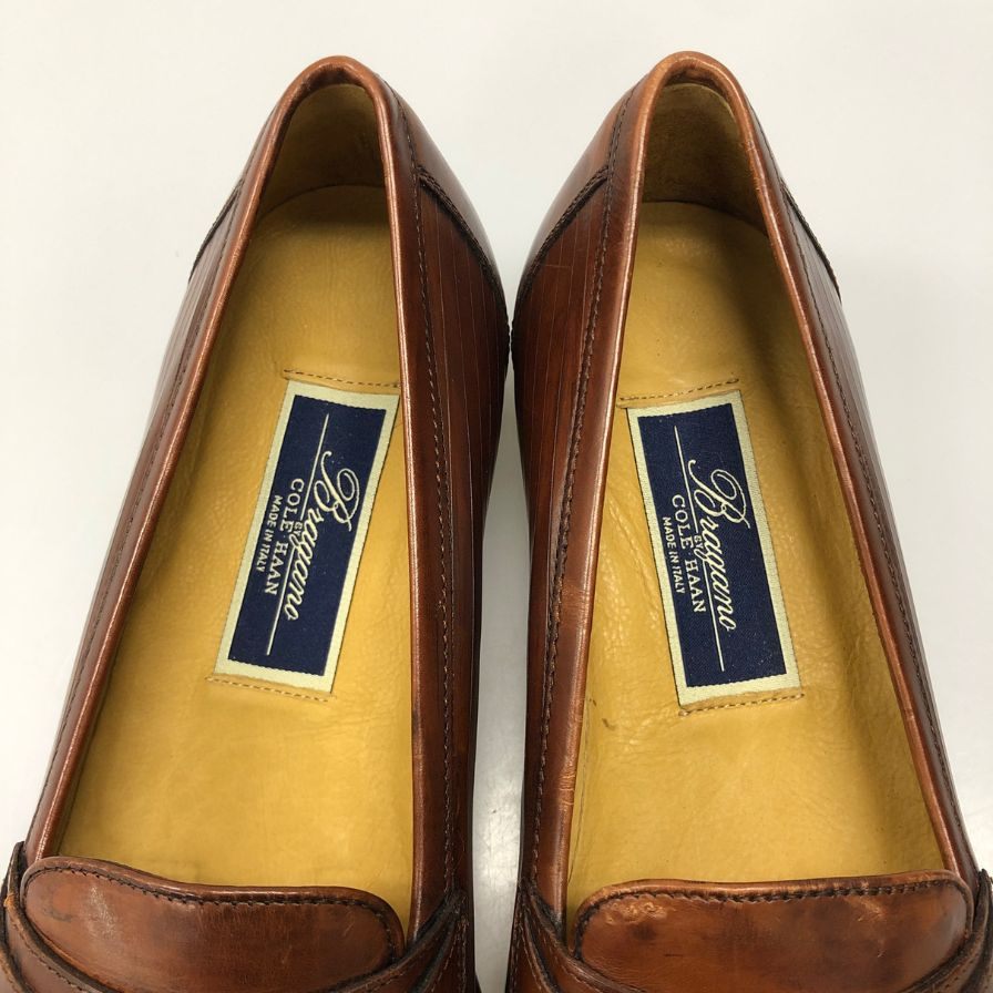 ブラガノ コールハーン ローファー タッセル レザー 本革 ブラウン メンズ サイズ7 Bragano COLE HAAN 約25.0cm【AFC36】