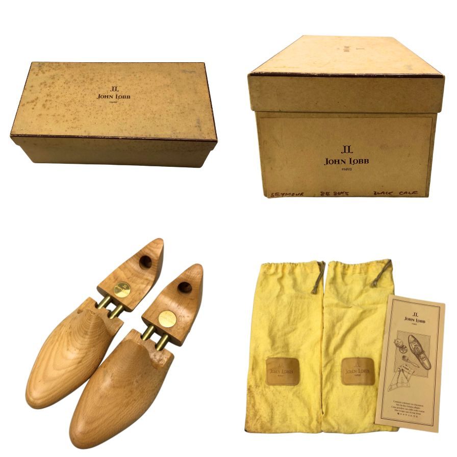 ジョンロブ レザーシューズ セイモア 8695ラスト 8Eサイズ メンズ ブラック JOHN LOBB SEYMOUR ビジネスシューズ 約27.5cm【LA】【中古】