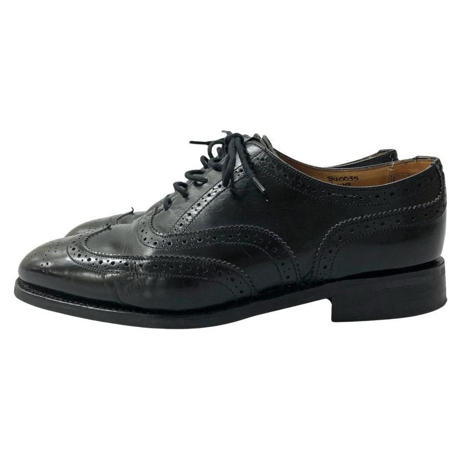 トリッカーズ レザーシューズ ノーフォーク フルブローグ ウィングチップ メンズ サイズ7.5 ブラック Tricker`s NORFOLK ビジネスシューズ 約26.0cm【LA】【中古】