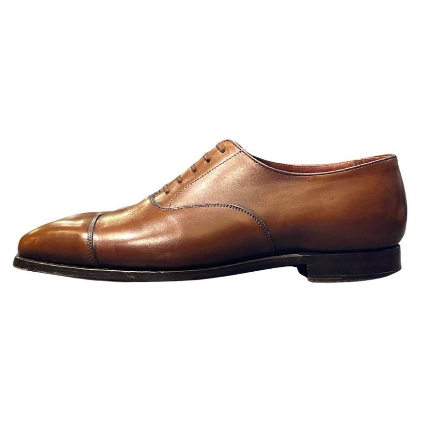 クロケット&ジョーンズ オードリー レザーシューズ 9447 ストレートチップ サイズ7E メンズ ブラウン系 CROCKETT&JONES AUDLEY ビジネスシューズ 約26.0cm【LA】【中古】