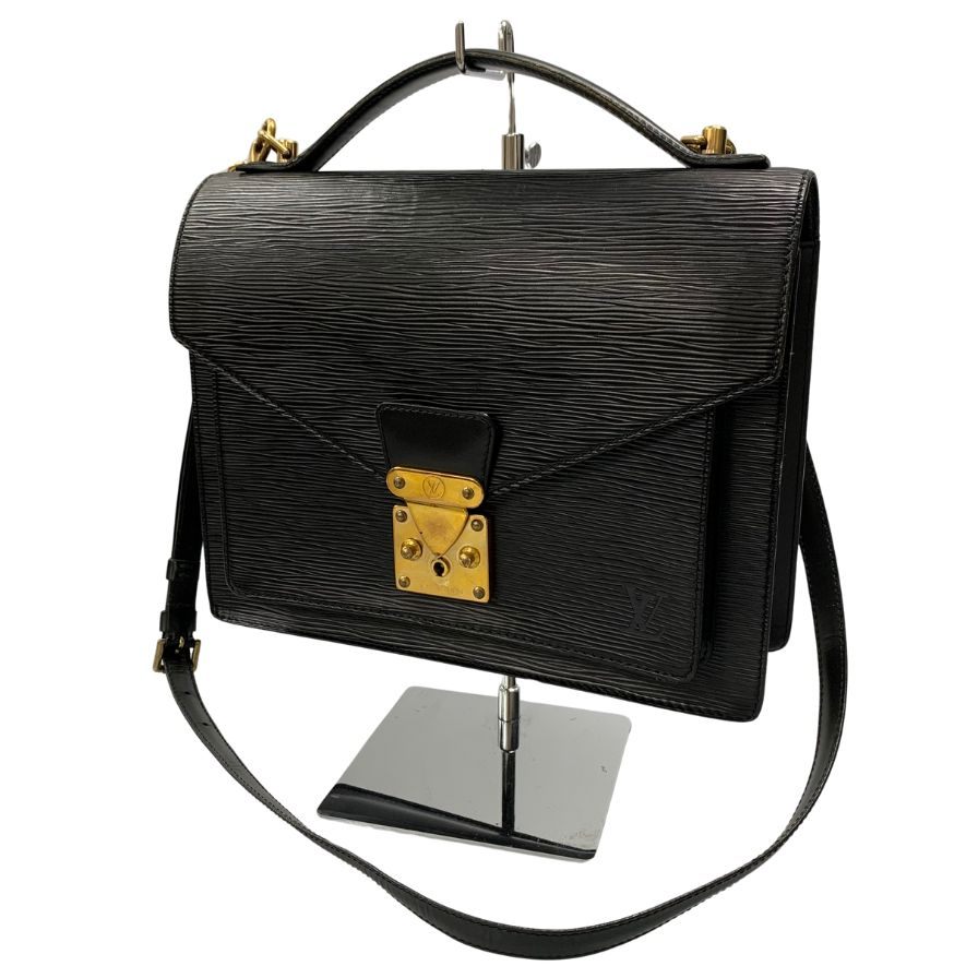 ルイヴィトン ハンドバッグ モンソー M52122 エピ ノワール レザー ショルダーストラップ ブラック レディース LOUIS VUITTON【AFE11】