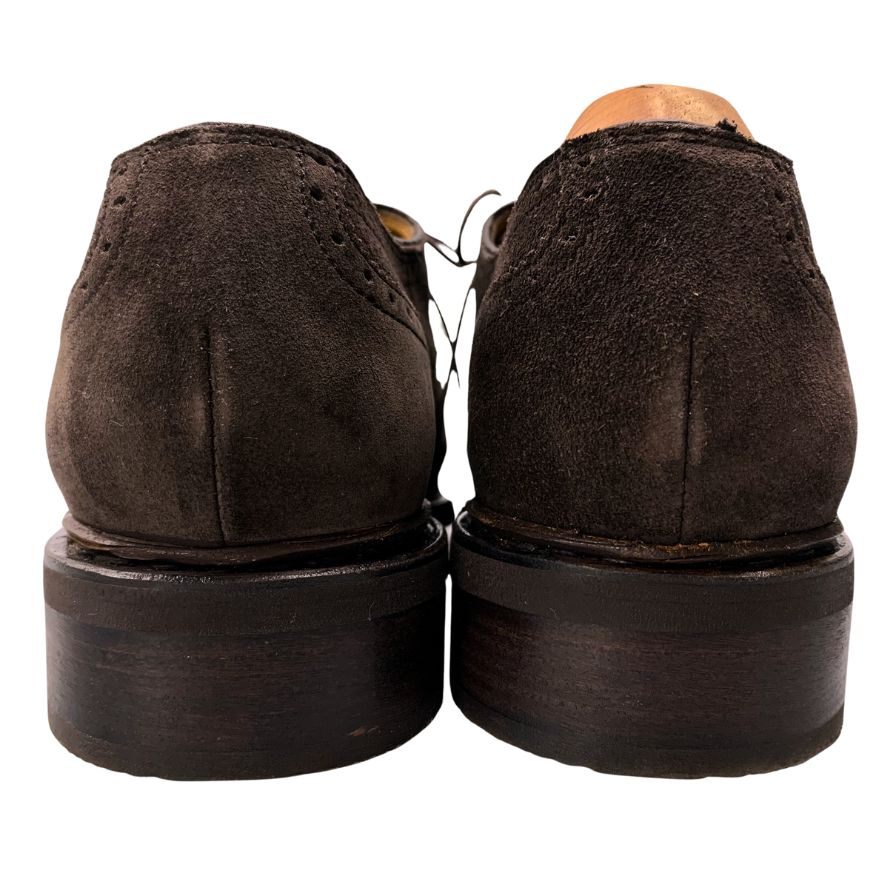 パラブーツ ブルックスブラザーズ レザーシューズ ウイングチップ フルブローグ スエード サイズ9.5 ブラウン Paraboot Brooks Brothers ビジネスシューズ 約28.0cm【LA】【中古】