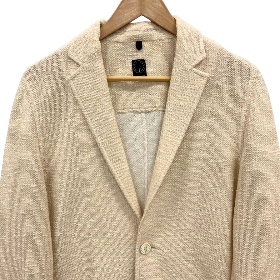 極美品◆ティージャケット テーラードジャケット 07G16BJ ポリエステル コットン アイボリー サイズM t-jacket 【AFB20】
