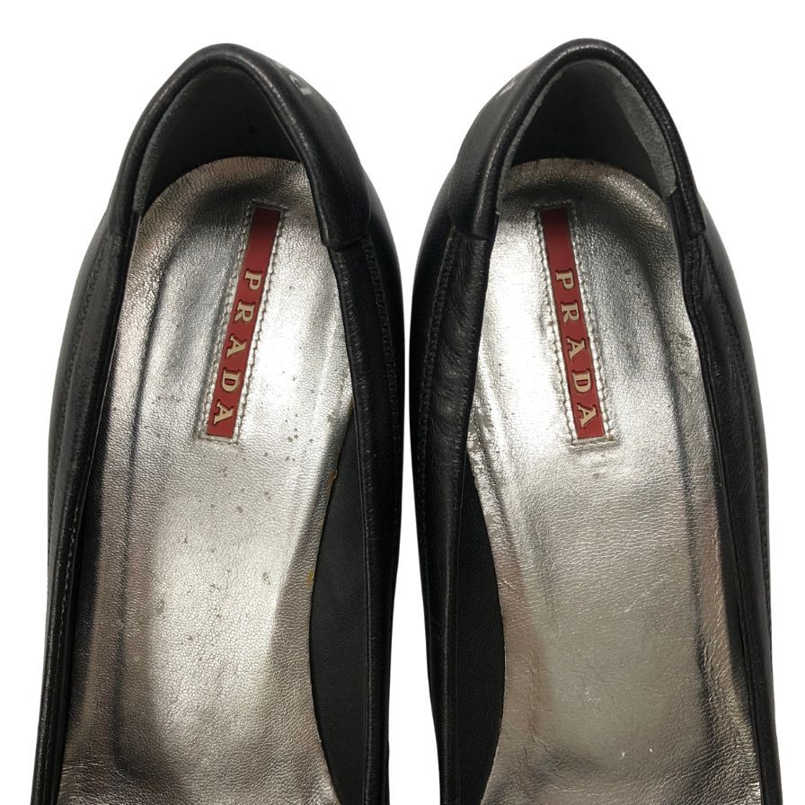 プラダ パンプス レザー ゴム底 レディース サイズ23.5cm PRADA 約23.5cm【AFD13】
