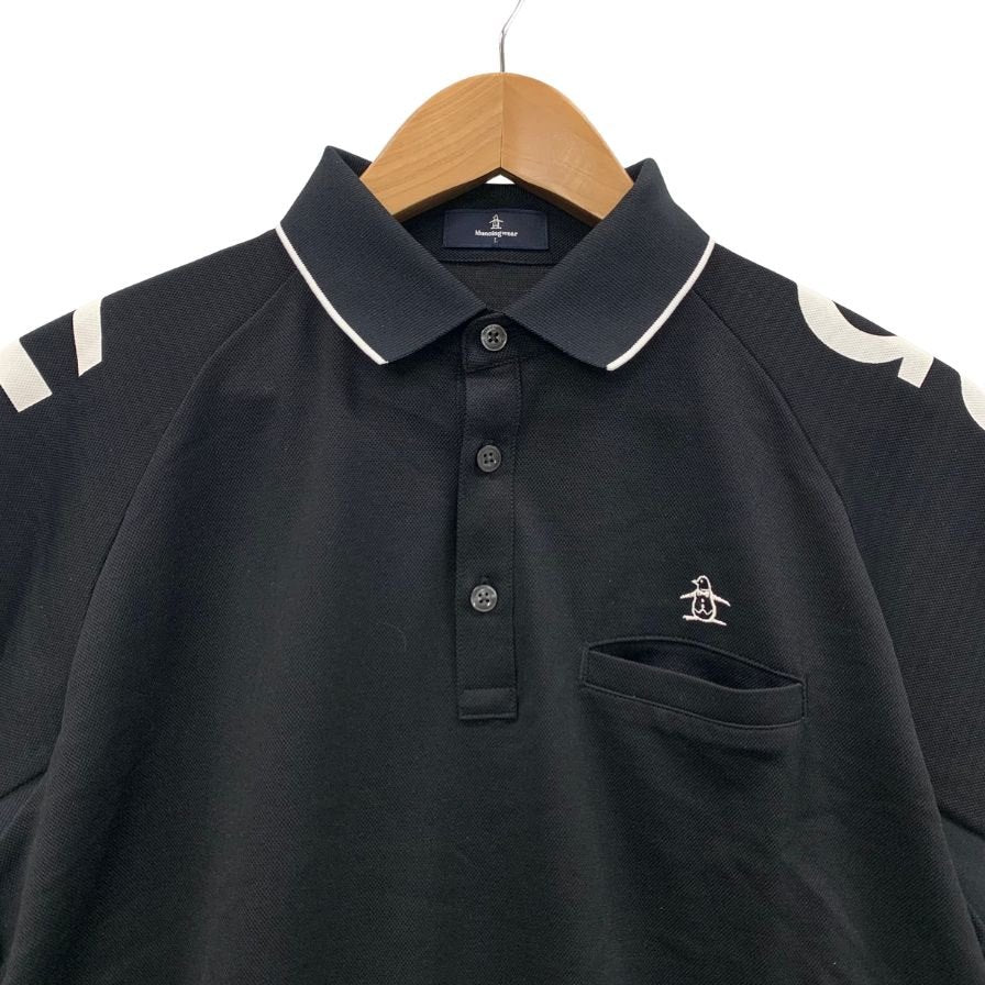 極美品◆マンシングウェア×Cph/Golf 半袖ポロシャツ ドライテック サイズL メンズ ブラック Munsingwear 【AFB24】