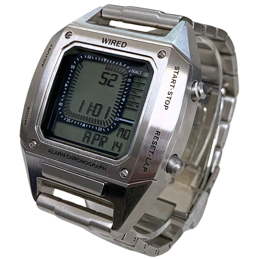 セイコー 腕時計 クオーツ WIRED ソリディティ AGAM401 電子 メンズ シルバー SEIKO【AFI21】
