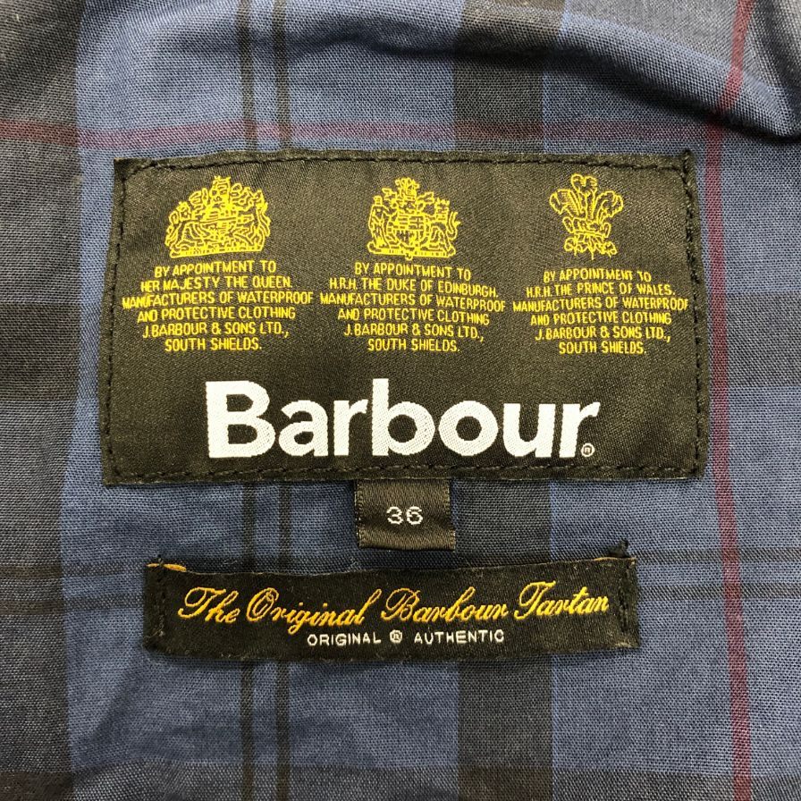 中古◆バブアー ビデイル SL OVERDYED ネイビー メンズ サイズ36 Barbour BEDALE 【AFB42】