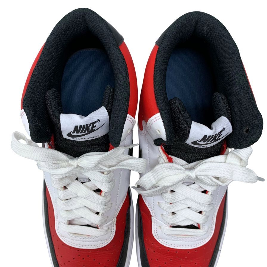 ナイキ コート ビジョン ミッド サテンレッド メンズ サイズ28.0 DM1186-600 Nike Court Vision Mid White Red Black 約28.0cm【AFC47】