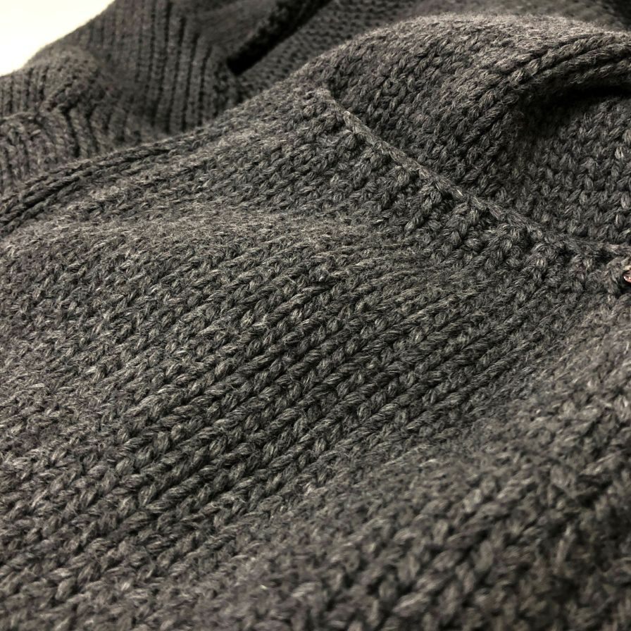 中古◆フォクシー ウィングカラー ロング カーディガン 35226 レディース サイズF グレー FOXEY 【AFA18】