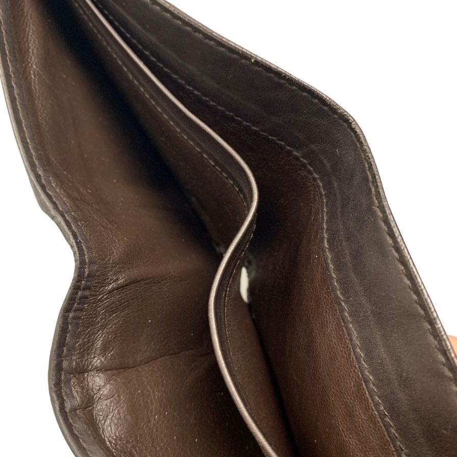 ボッテガヴェネタ イントレチャート 二つ折り財布 レザー ブラウン系 BOTTEGA VENETA【AFI4】