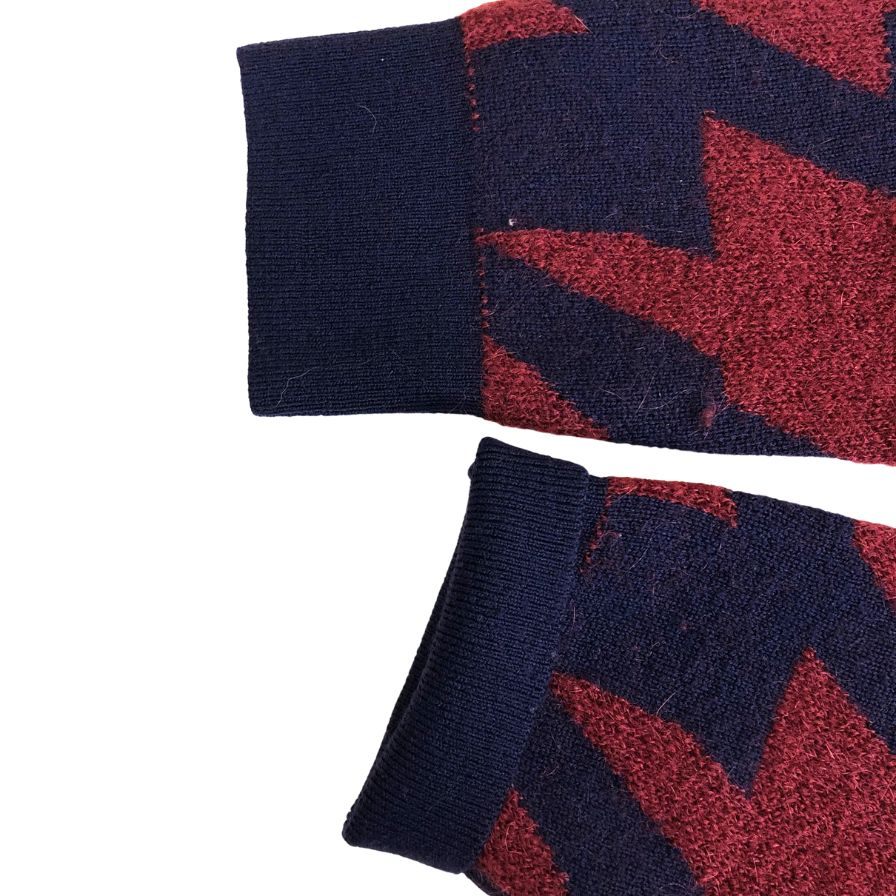 美品◆ポールスミス ロングスリーブニット 総柄 モヘア メンズ サイズM Paul Smith 【AFB3】
