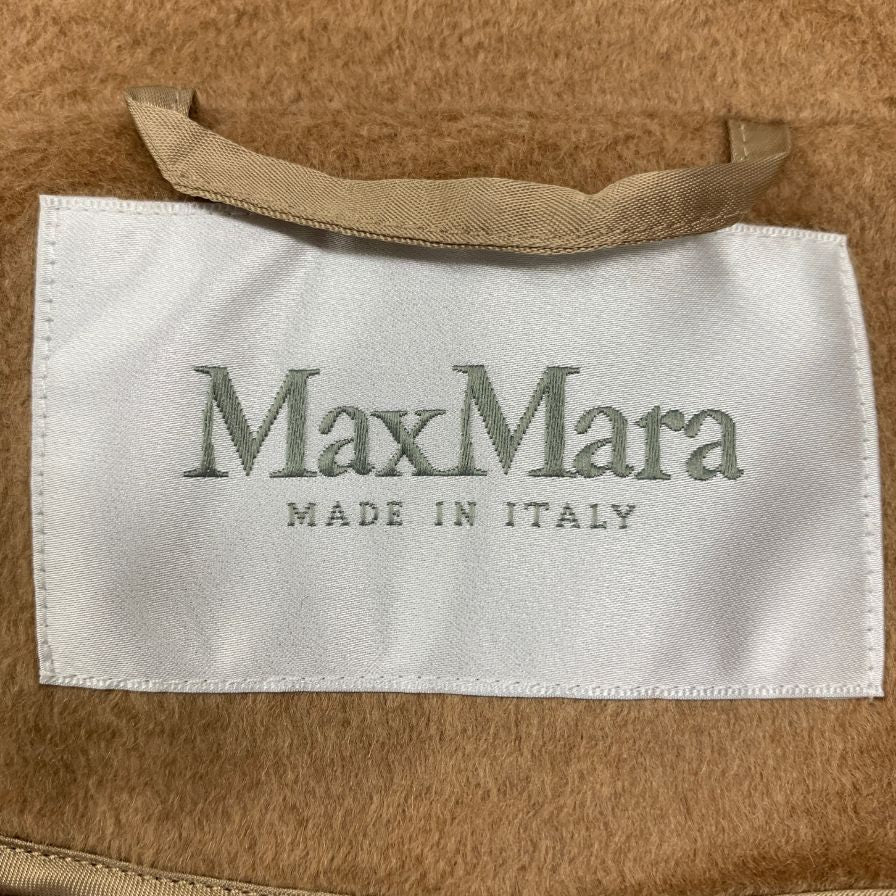 極美品◆マックスマーラ ロングコート マニュエラ ベルト付 キャメル100% 国内正規 レディース サイズUS10 キャメル 10161363 MaxMara 【同梱不可】【AFB35】