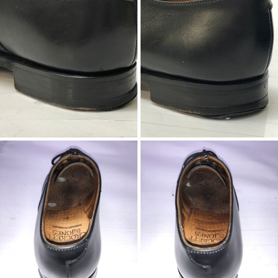 クロケット&ジョーンズ 27742A コノート ストレートチップ カーフ ブラック UK5.5 236ラスト メンズ CROCKETT&JONES CONNAUGHT ビジネスシューズ 約24.5cm【LA】【中古】