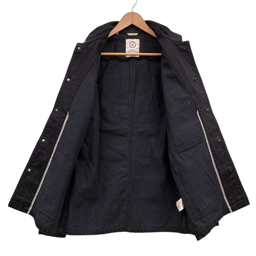 中古◆ヴィズヴィム ビズビム FLUXUS DENIM ジャケット カバーオール メンズ ブラック サイズM visvim 【AFB14】