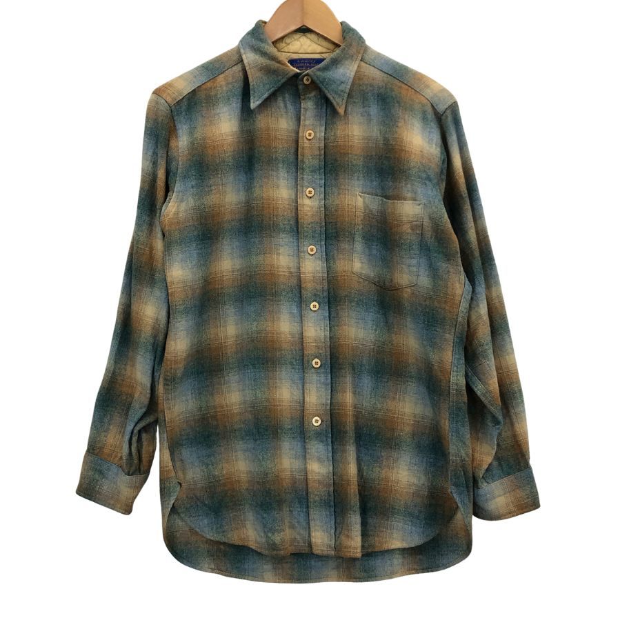 中古◆カントリー トラディション バイ ペンドルトン オンブレチェックシャツ ウール メンズ サイズM Country Traditionals BY PENDLETON 【AFB4】