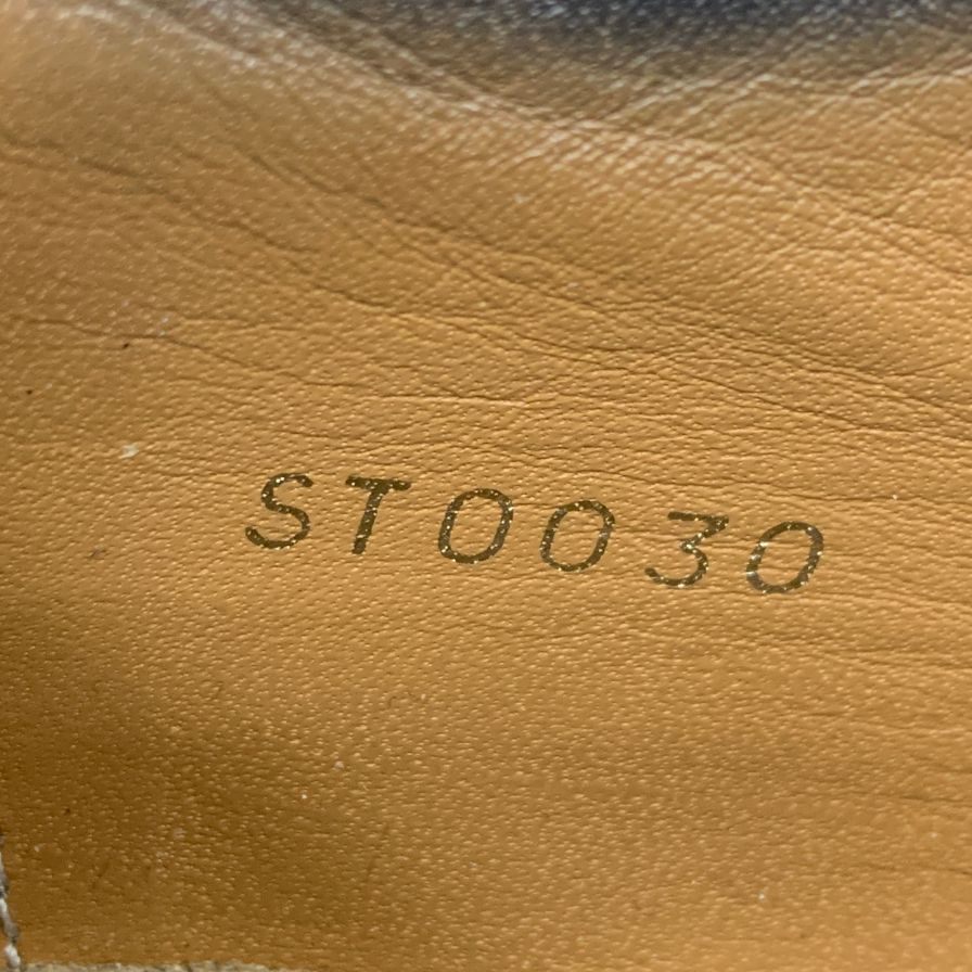 ルイヴィトン レザーシューズ スクエアトゥ ブラック メンズ サイズ7 LOUIS VUITTON 約26.0cm【AFC47】