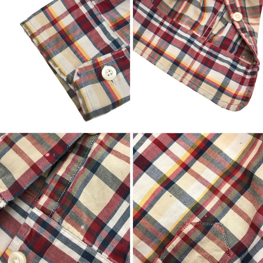 美品◆ラルフローレン 90S チェックシャツ ヴィンテージ マルチカラー メンズ サイズM RALPH LAUREN 【AFB50】