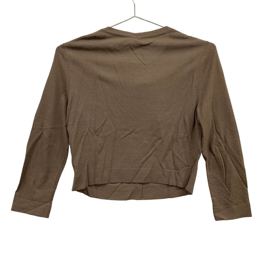 美品◆フォクシー 長袖カーディガン アッパースタンダード 36823 レーヨン ブラウン系 レディース サイズ38 FOXEY 【AFB36】