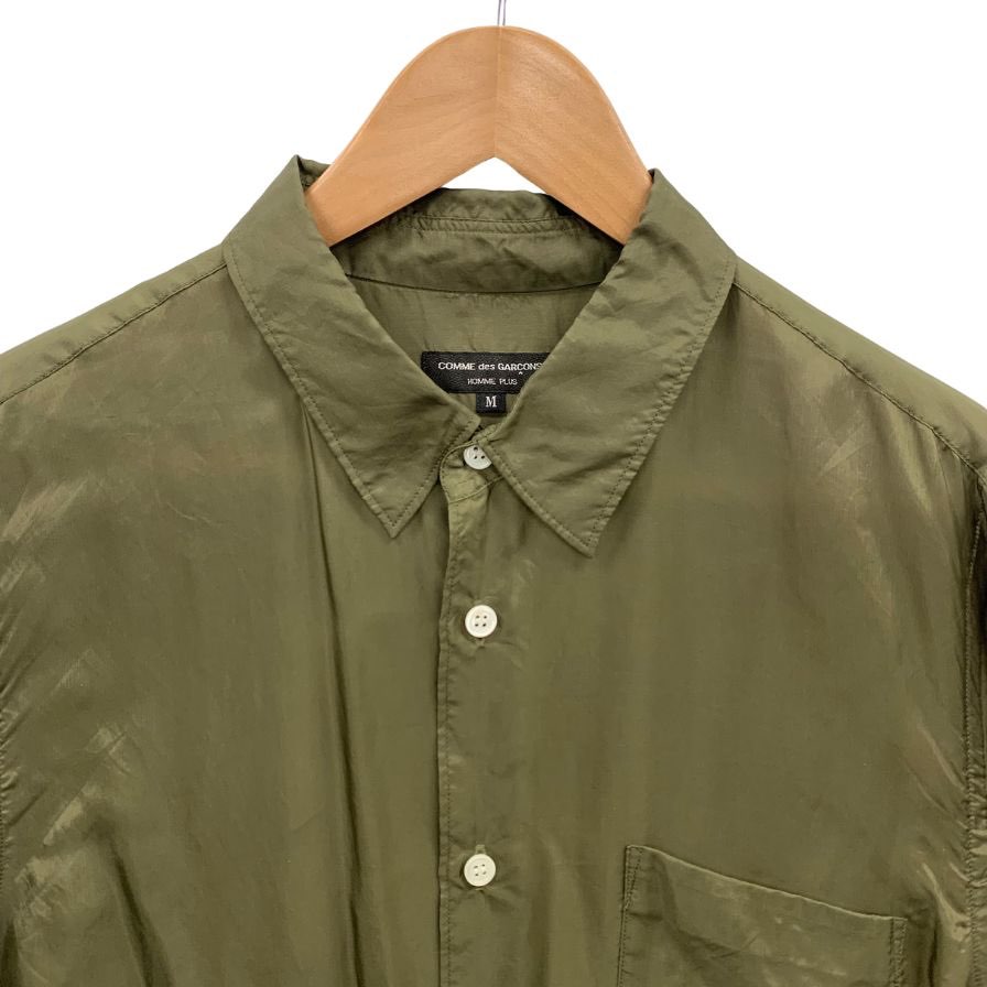 美品◆コムデギャルソン オム プリュス 半袖シャツ カーキ メンズ サイズM AD2001 COMME des GARCONS HOMME PLUS 【AFB44】