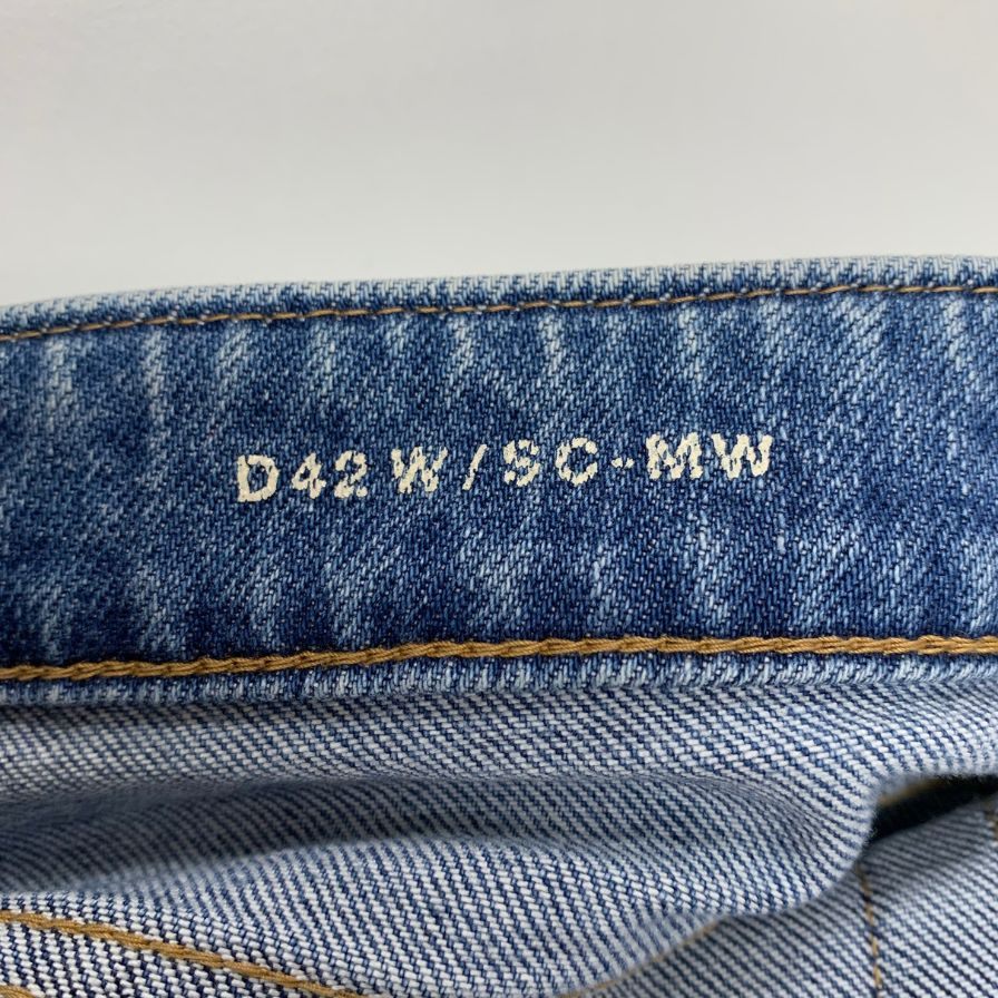 サンローランパリ 2021 デニムパンツ ビンテージ加工 日本製 D42 W/SC-MW レディース サイズ30 インディゴ SAINT LAURENT PARIS 【AFB20】