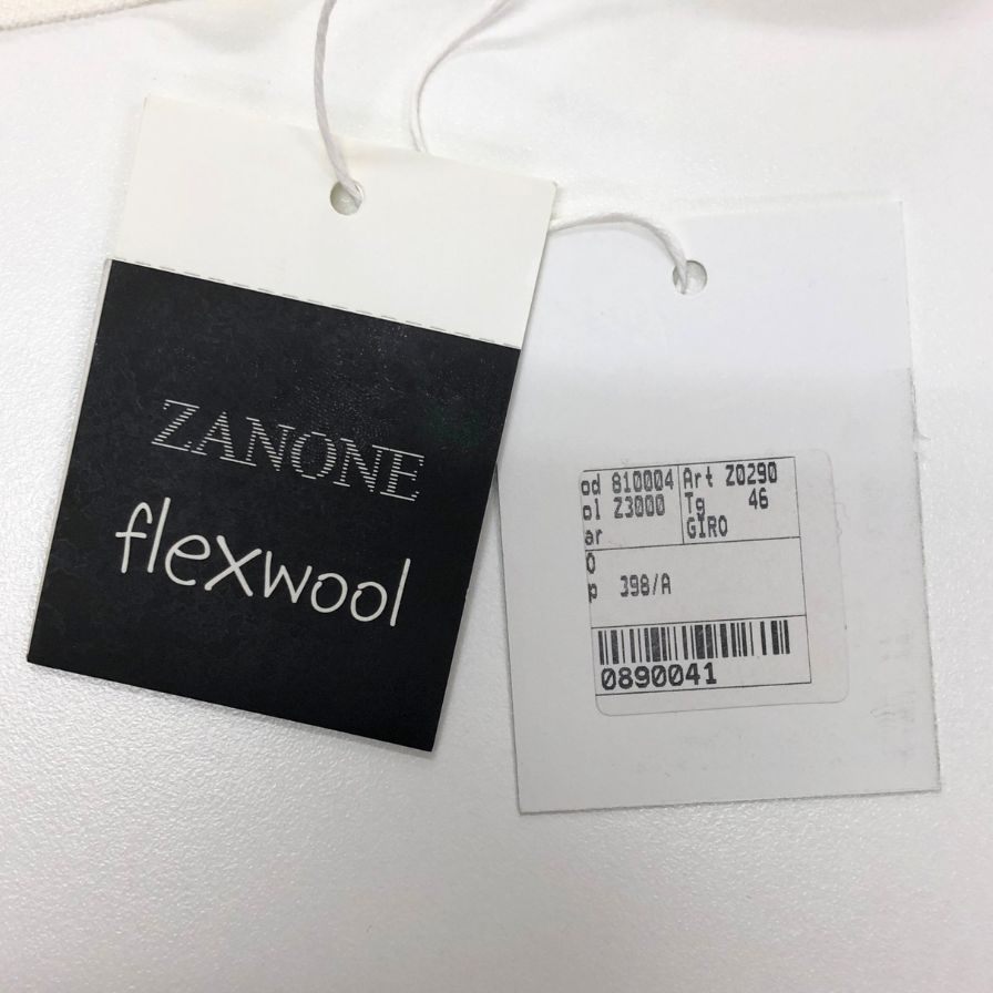 美品◆ザノーネ クルーネック ニット ウール アイボリー サイズ46 メンズ ZANONE 【AFB7】