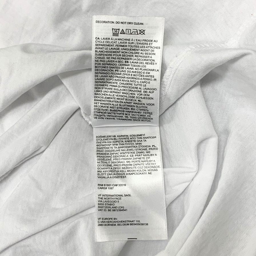 美品◆ザ ノースフェイス 半袖Tシャツ ロゴ ホワイト メンズ サイズL THE NORTH FACE 【AFB30】