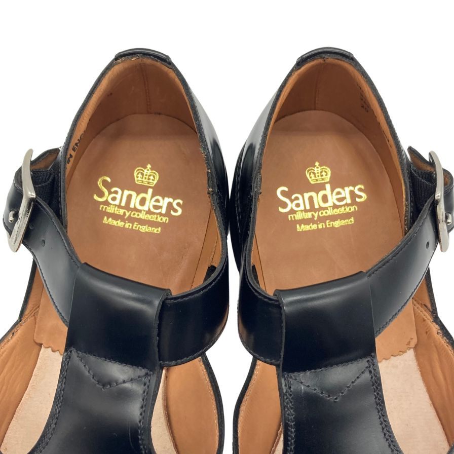 サンダース レザーシューズ ミリタリー サンダル グルカ 1683B ストラップ ブラック メンズ サイズ8.5 Sanders 約27.0cm【AFC1】