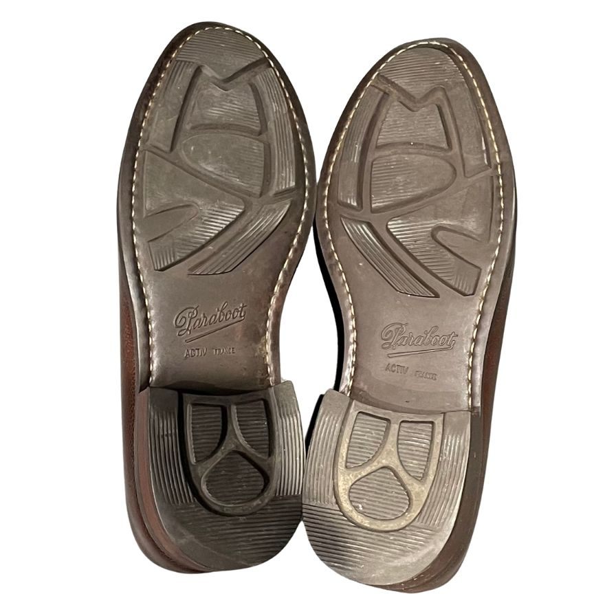 パラブーツ レザーシューズ ルソー Uチップ シボレザー メンズ サイズUK7 ブラウン PARABOOT ROUSSEAU ビジネスシューズ 約25.5cm【LA】【中古】