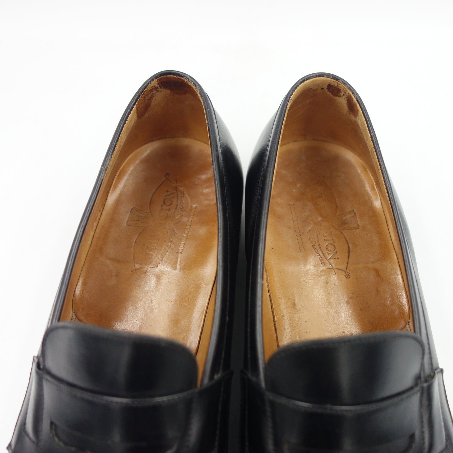 中古◆ジェイエムウエストン レザーシューズ シグネチャーローファー 180 ブラック メンズ サイズ9C J.M.WESTON【LA】