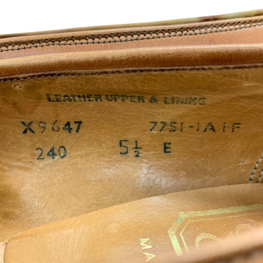 クロケット&ジョーンズ ローファー キャンバスコンビ メンズ ブラウン サイズUK5.5E CROCKETT&JONES 約24.0cm【AFC44-2】
