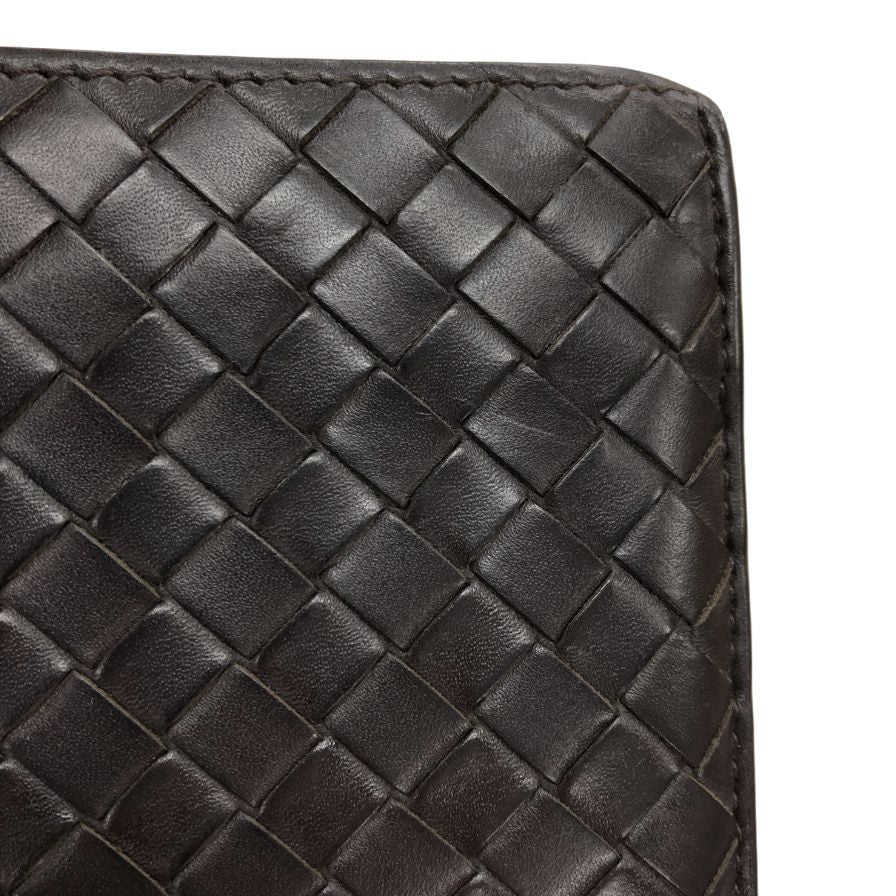 ボッテガヴェネタ イントレチャート 二つ折り財布 レザー ブラウン系 メンズ BOTTEGA VENETA【AFI15】