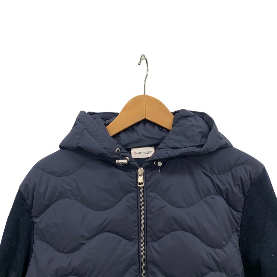 極美品◆モンクレール パーカー TRICOT CARDIGAN ブラック Lサイズ メンズ MONCLER 【AFA16】